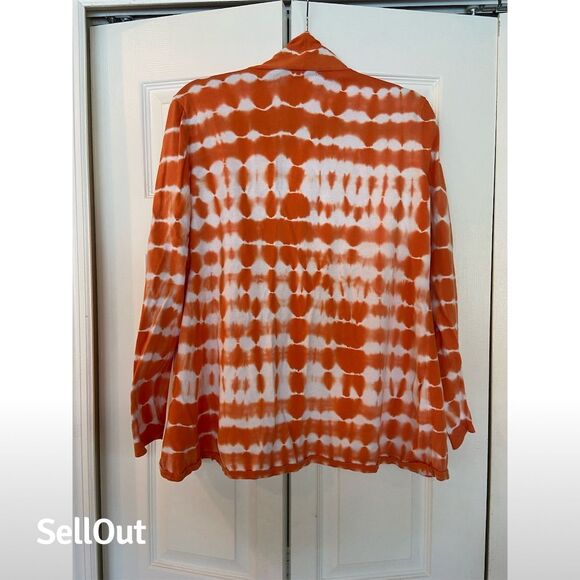 Erin London Women's Orange Button-Up Cardigan Size S Long Sleeve Casual - Picture 2 of 3